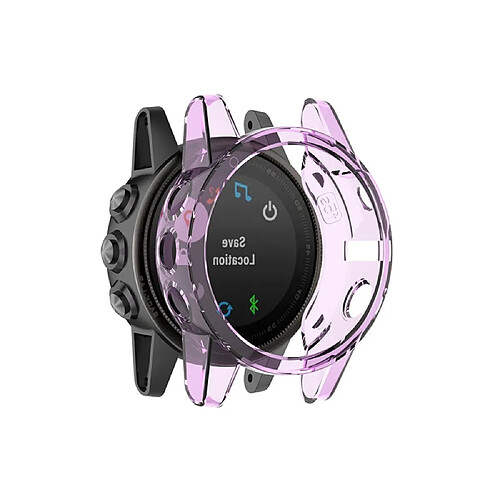 Coque en TPU flexible, violet transparent pour votre Garmin Fenix 5S/5S Plus