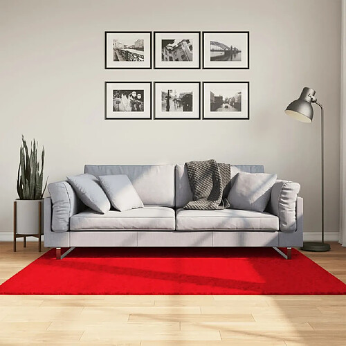 vidaXL Tapis OVIEDO à poils courts rouge 120x170 cm