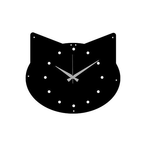 EPIKASA Horloge Murale Chat