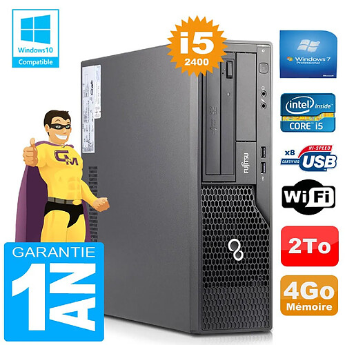 PC Fujitsu Esprimo E500 E85+ SFF Core I5-2400 RAM 4Go Disque 2 To Wifi W7 · Occasion