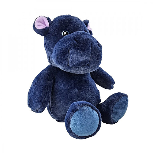 ZEN Bouillotte peluche dehoussable 25cm + sachet lavande - Hippopotame Bleu marine