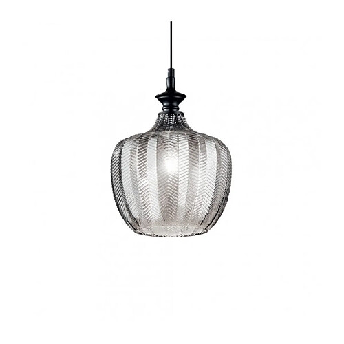 Ideal Lux Suspension Lord 1 ampoule Verre,métal Fumé