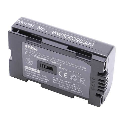 vhbw 1x Batterie remplacement pour Panasonic VW-VBD25 pour caméra vidéo caméscope (900mAh, 7,2V, Li-ion)