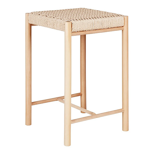 EPIKASA Tabouret Bas Abano, Marron, Bois, 42x42x66,5 cm