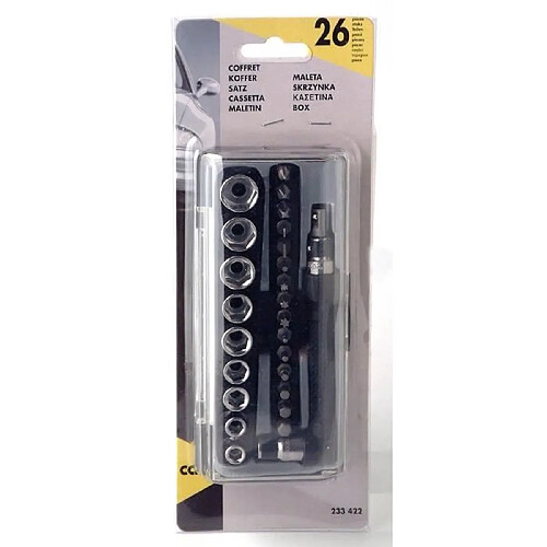 Cartec 233422 Coffret Embouts et Douilles 26 Pièces