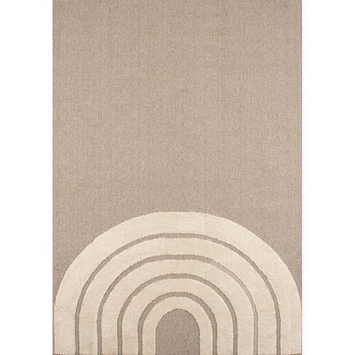 Jardindeco Tapis intérieur en polyester Fantine arc en ciel 150 x 80 cm.