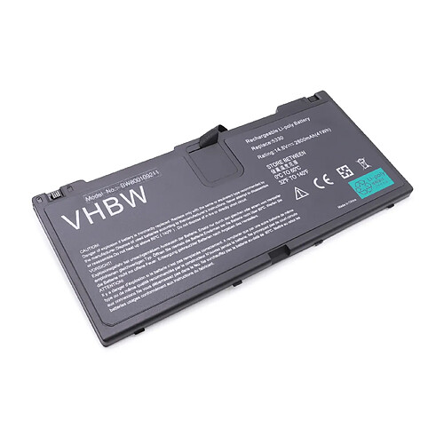 Batterie Li-polymer vhbw 2800mAh (14.8V) pour ordinateur portable, Notebook HP ProBook 5330, 5330m. Remplace: FN04, HSTNN-DB0H et autres