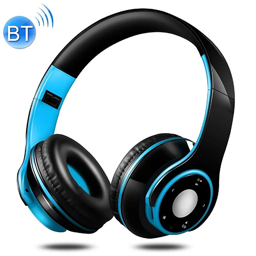 Wewoo Casque sans fil Bluetooth 4.0 + EDR sur l'oreille Carte TF Radio FM Stéréo avec micro (Bleu)