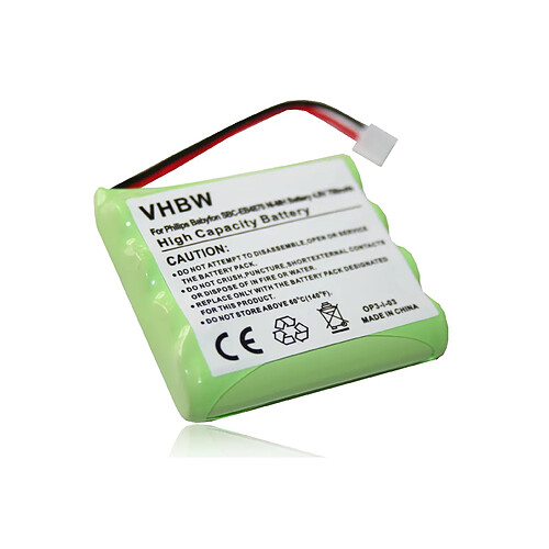 vhbw batterie remplace MT700D04C051 pour babyphone écoute-bébé babytalker (700mAh, 4,8V, NiMH)