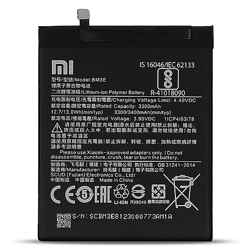 Avizar Batterie Interne Xiaomi Mi 8 Li-Polymère Modèle BM3E 3400 mAh