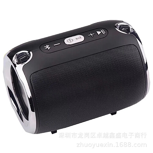 Universal Petit haut-parleur Bluetooth portable avec FM radio musique subwoofer TF AUX haut-parleur USB Ordinateur Téléphone mobile | Haut-parleurs extérieurs (noir)