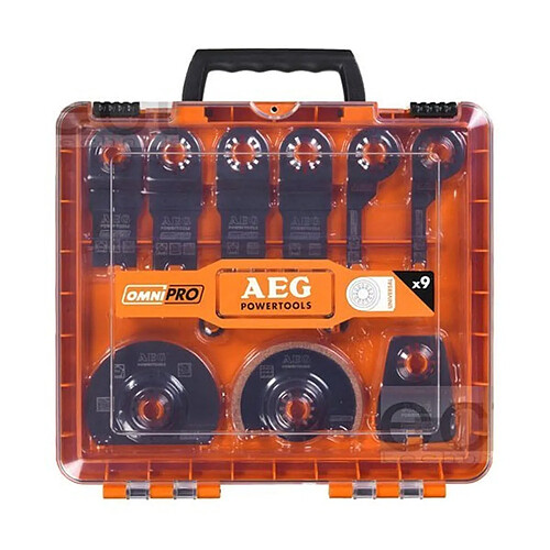 Set d'accessoires pour Multitool AEG POWERTOOLS - 11 pièces - 9 lames + 2 adaptateurs - 4932230314