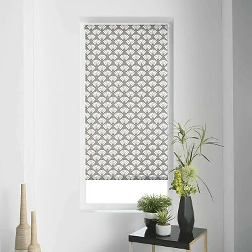 Paris Prix Store Enrouleur Tamisant Art Déco Chic 90x180cm Gris