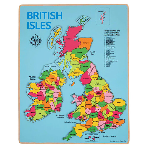 Bigjigs Toys Puzzle en bois des îles britanniques