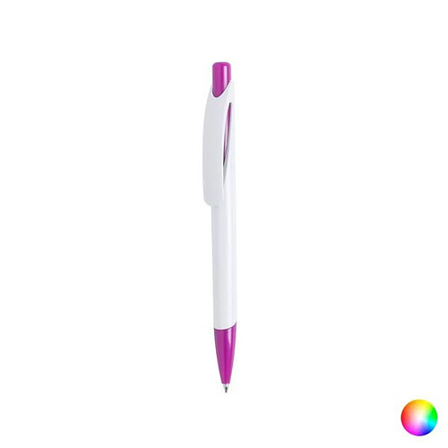 Totalcadeau Stylo bleu à mécanisme bouton à trombone bicolore - Stylos bille pointe moyenne Couleur - Jaune pas cher