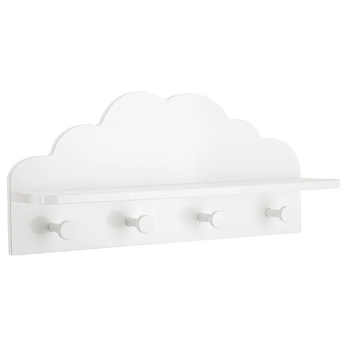 Atmosphera, Createur D'Interieur Patère enfant Nuage - 48 x H. 12 cm - Blanc