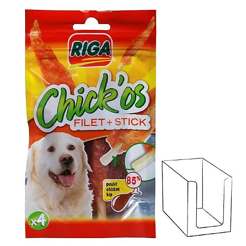 RIGA CHICK'OS filets de poulet + stick x 4 CHIENS