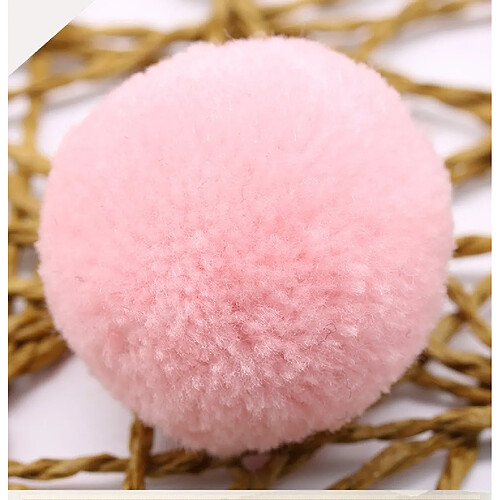 Wewoo 10 PCS bonbons couleur Toy Ball décoration boule de fourrure rose