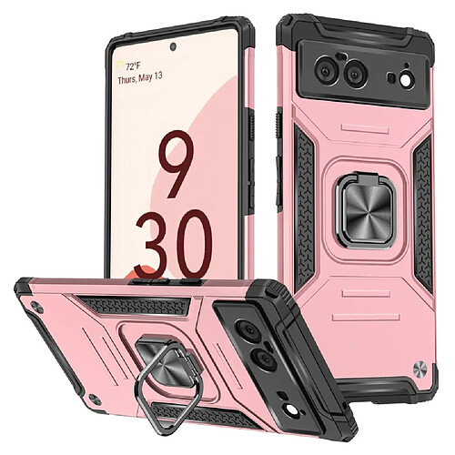 Coque en TPU anti-chocs avec béquille, or rose pour votre Google Pixel 6