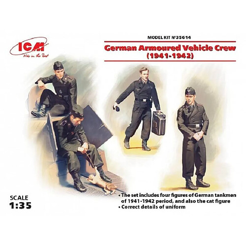 Icm Figurine Mignature German Armoured Vehicle Crew (1941-1942)