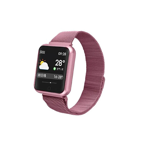 YP Select 1,3 pouces Écran couleur Pression artérielle Moniteur de fréquence cardiaque Sport Bluetooth Smart Wristband Watch-Doré