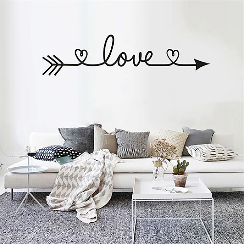 Wewoo Sticker mural 2 PCS LOVE Motif DIY Famille Maison Décoratif Amovible Stickers Muraux