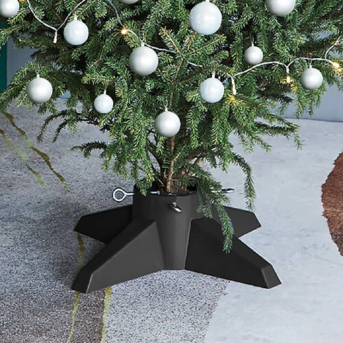 vidaXL Support de sapin de Noël Gris 55,5x55,5x15 cm