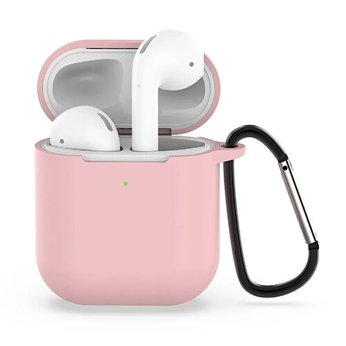 Wewoo Coque Ecouteurs sans fil en silicone anti-choc pour Apple AirPods 1/2 rose clair