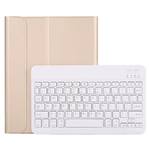 Wewoo Étui amovible en cuir Bluetooth pour clavier A11B 3.0 Ultra-mince ABS iPad Pro 11 pouces 2018 €avec fente stylo et support Or