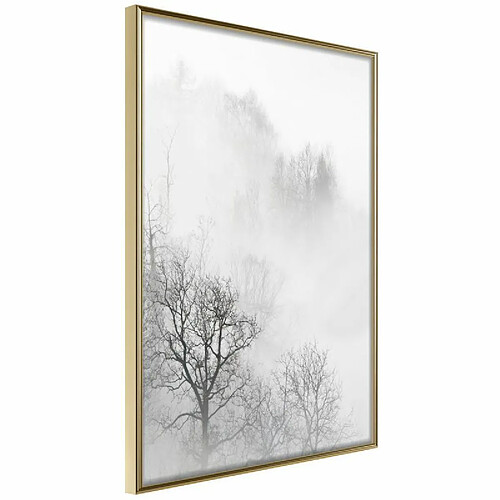 Paris Prix Affiche Murale Encadrée Zero Visibility 30 x 45 cm Or