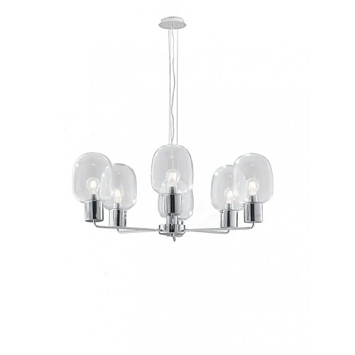 Fan Europe Suspension Fellins 6 ampoules Métal,Verre Chrome