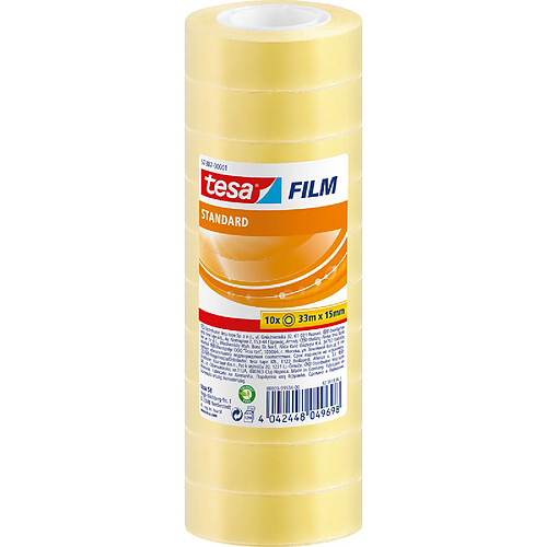 tesa Film Ruban adhésif standard, 15 mm x 33 m, transparent ()