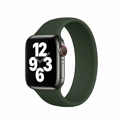 PHONECARE Bracelet Solo SiliconSense pour Apple Watch Series 9 - 41mm (Poignet:142-158mm) - Vert Foncé