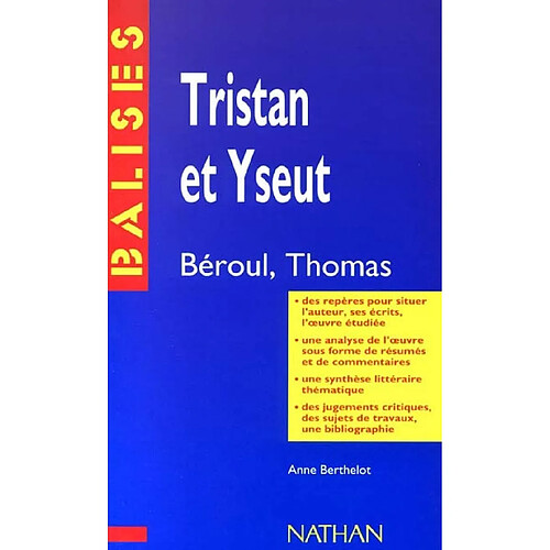 Tristan et Yseut, Béroul, Thomas · Occasion