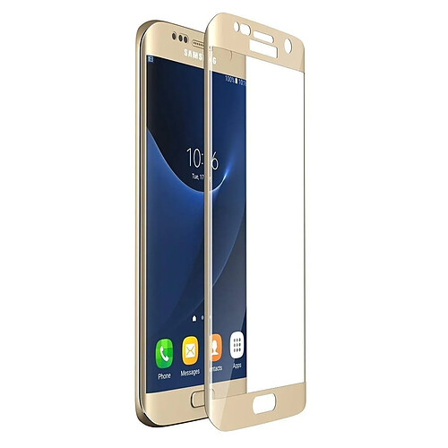 Novago Compatible avec Samsung Galaxy S6 Edge Pack de 2 Films en Verre trempé incurvé (Arrondi sur Le Bord) Protège la Totalité de l'écran Version Ultra Fine 0.2 mm (Doré)