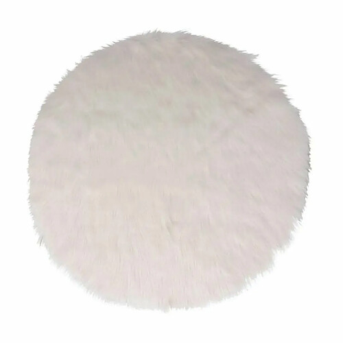 Tapis Pour Sapin Fourrure Polaire 90cm Blanc