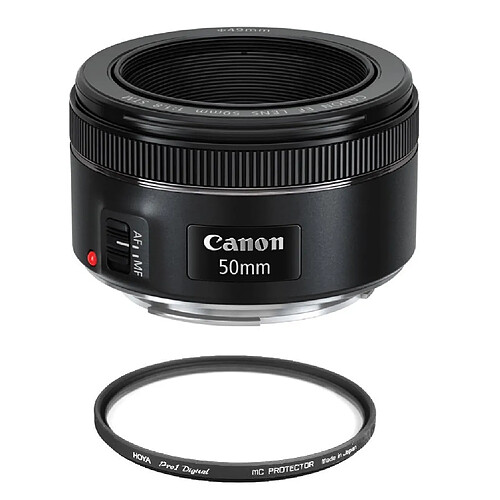 CANON EF 50mm F1.8 STM + HOYA 49mm PRO 1D Protector