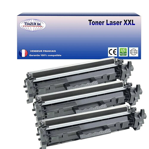 T3Azur 3 Toners compatibles avec HP LaserJet Pro M 102a, M 102w