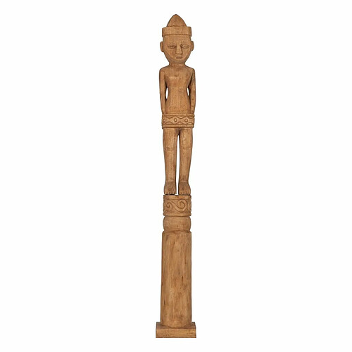 BigBuy Home Figurine Décorative Naturel Africain 14 x 14 x 113 cm