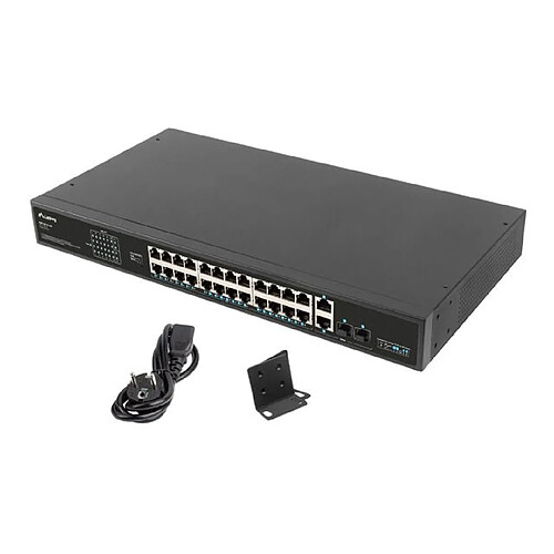 Lanberg Switch rack 19`` POE+ 24x 100Mb PoE+ /2x SFP ETHERNET 360W