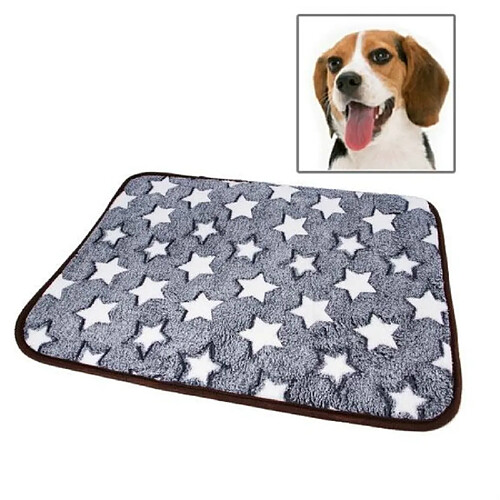 Wewoo Panier pour chien ou Chat Coussin Tapis de couverture double face de chenil chats avec de vigneSpécification M Étoile grise