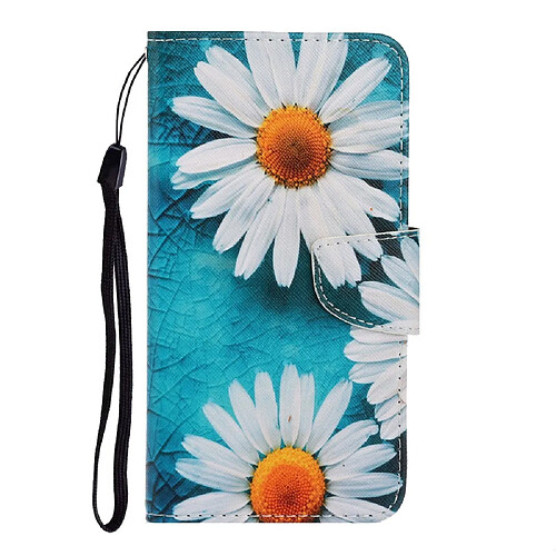 Etui en PU impression de motifs fleur blanche pour votre Samsung Galaxy A41 (Global Version)