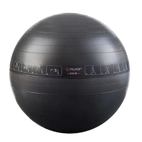 Pure 2 improve Pure2Improve Ballon d'exercice 65 cm Noir