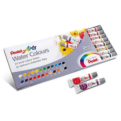 Carlotta Pentel WFRS2?24 aquarelles en tube de 24 couleurs, multicolore