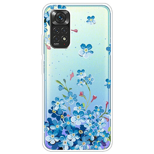 Coque en TPU antichoc fleurs bleues pour votre Xiaomi Redmi Note 11 Pro 5G (Qualcomm)/Redmi Note 11 Pro 4G (MediaTek)