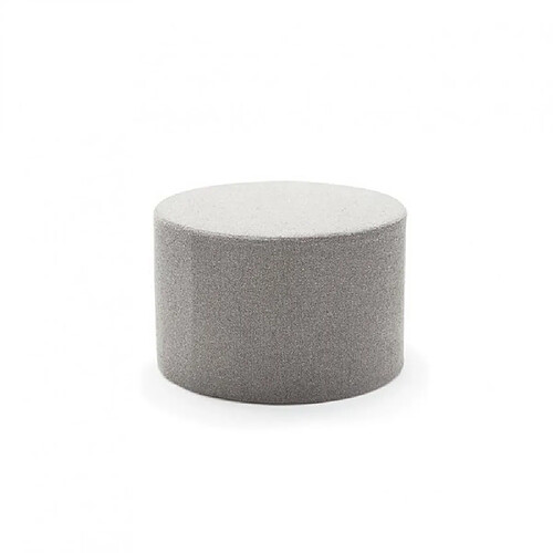 Inside 75 INNOVATION LIVING Pouf design PAUKE POUF Ø62 tissu 533 bouclé gris cendre