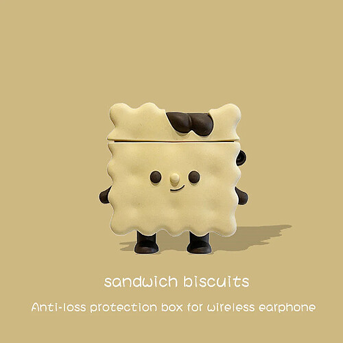 GUPBOO Airpods Coque Housse Étui Protecteur Compatible pour AirPods 3-biscuit sandwich de jolie fille