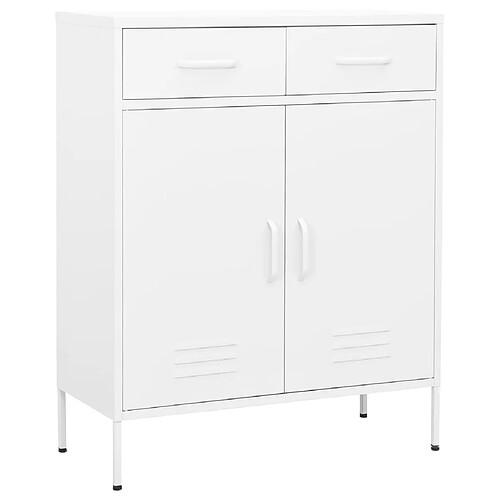 vidaXL Armoire de rangement Blanc 80x35x101,5 cm Acier