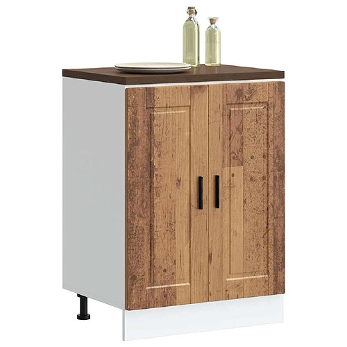 vidaXL Armoire de cuisine Porto vieux bois bois d'ingénierie