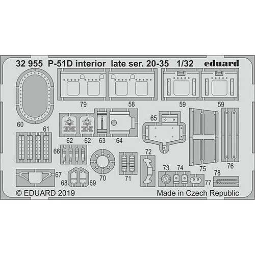 P-51D interior late ser. 20-35 f. Tamiya - 1:32e - Eduard Accessories